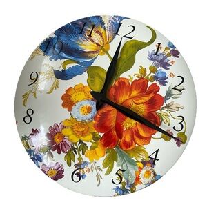 New Mackenzie-Childs Flower Market Enamel Clock